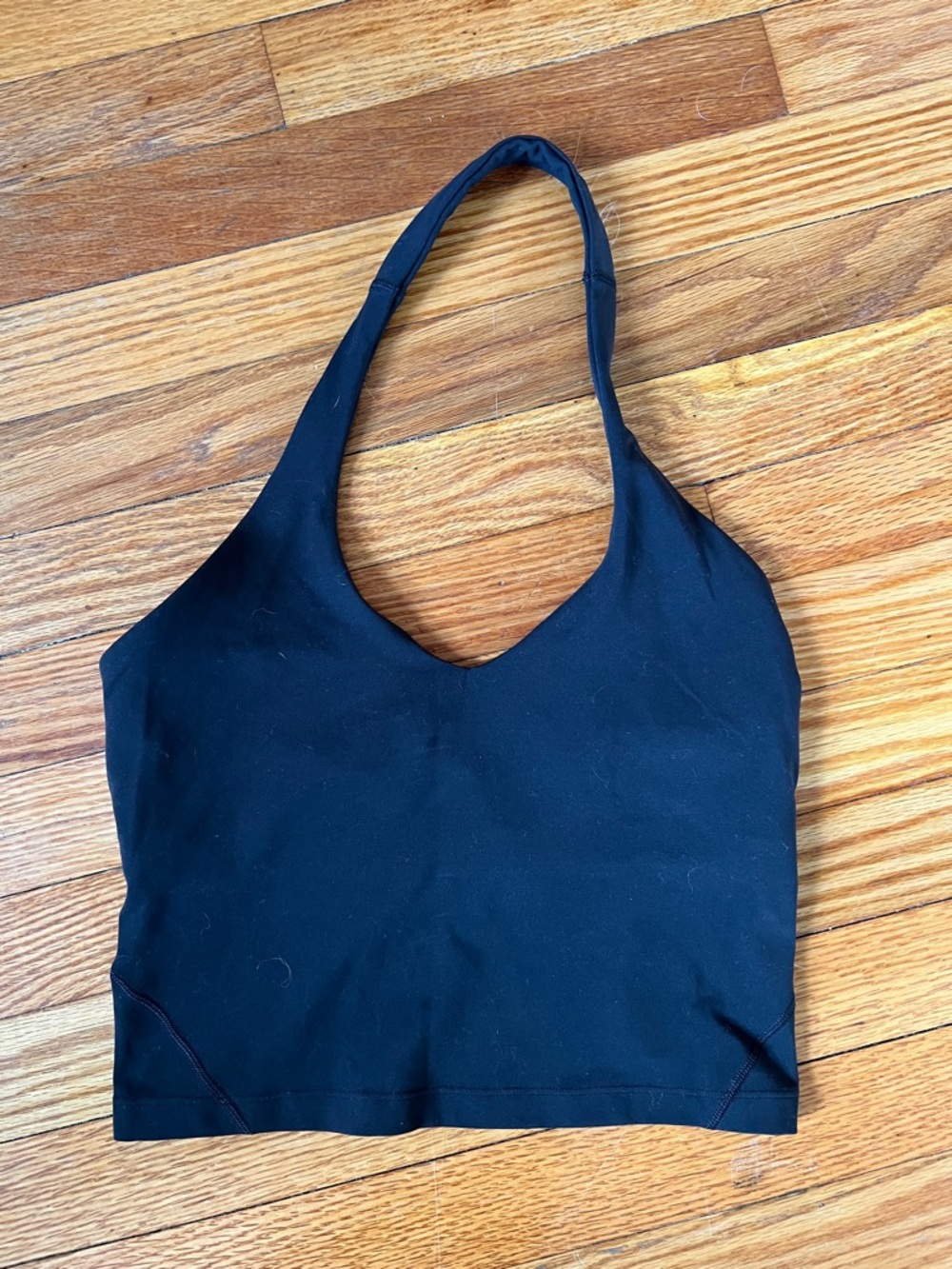 Lululemon Black Halter Sports Crop Top